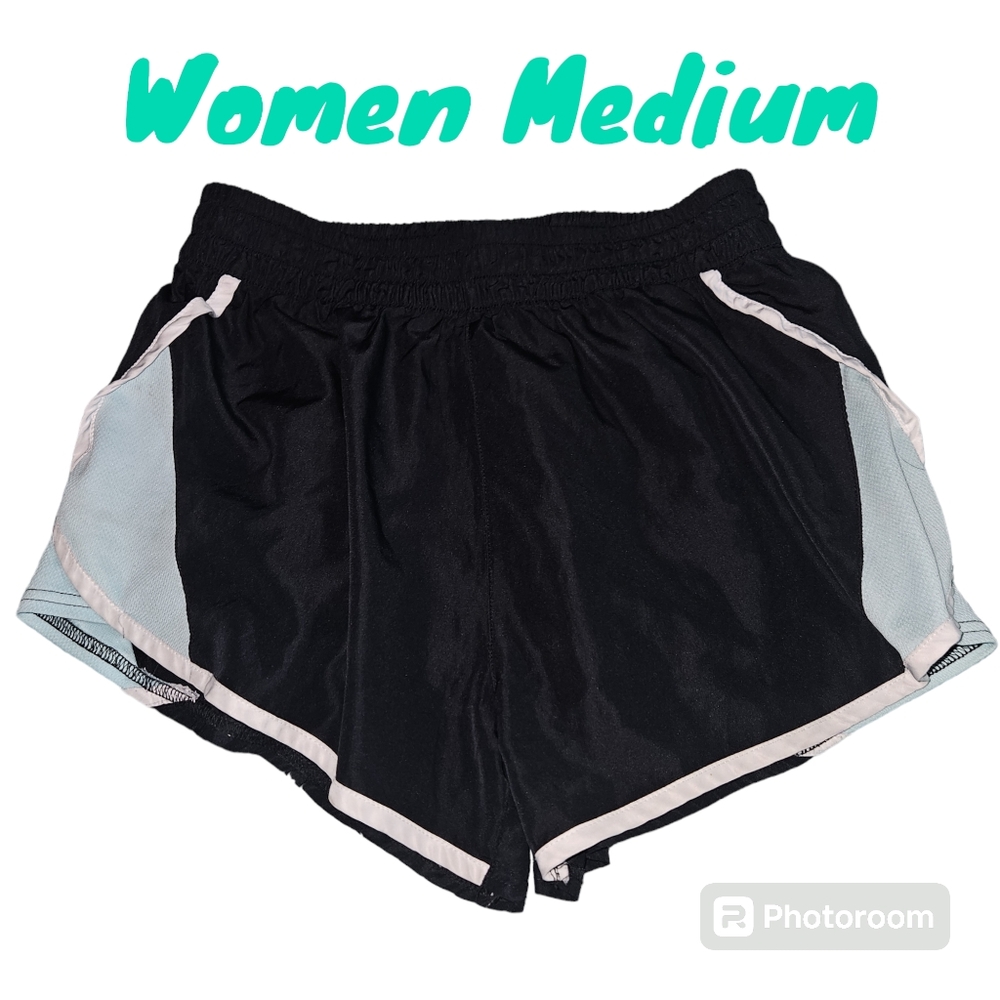 Zone Pro Black Mint Green Athletic Track Gym Shorts 3 Inseam Summer Women Medium